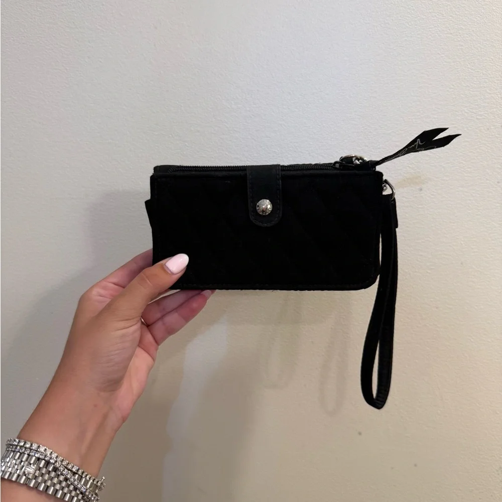 Black Quilted Wristlet by Vera Bradley - Picture 2 of 3
